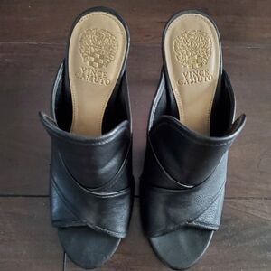 Vince Camuto Black Mule Heels Size 9.5